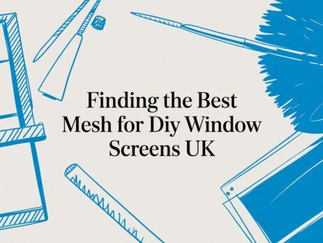 Illustrated title card: Finding the Best Mesh for DIY Window Screens UK