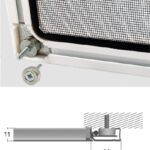 Frame dimensions Magnetic fly screen corner and technical drawing showing 11mm by 30mm frame