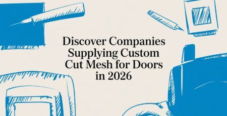 Illustrated title card: Discover Companies Supplying Custom Cut Mesh for Doors in 2026