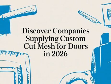 Illustrated title card: Discover Companies Supplying Custom Cut Mesh for Doors in 2026