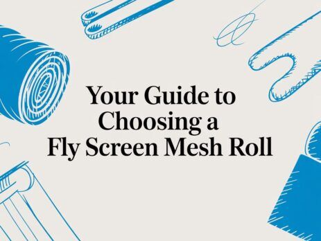Illustrated title card: Your Guide to Choosing a Fly Screen Mesh Roll UK
