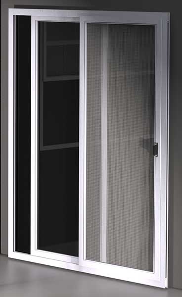 Horizontal sliding fly screen system Horizontal sliding fly screen system