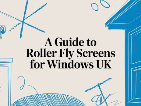 Illustrated title card: A Guide to Roller Fly Screens for Windows UK