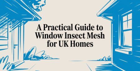 Illustrated title card: A Practical Guide to Window Insect Mesh for UK Homes
