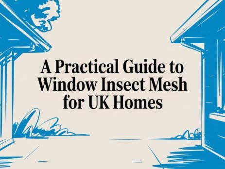 Illustrated title card: A Practical Guide to Window Insect Mesh for UK Homes