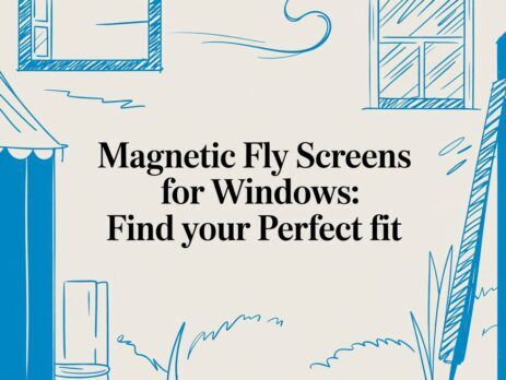 Illustrated title card: Magnetic Fly Screens for Windows - Find your Perfect Fit