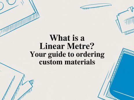 Illustrated title card: What is a Linear Metre? Your guide to ordering custom materials