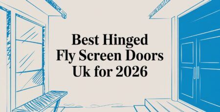 Illustrated title card: Best Hinged Fly Screen Doors UK for 2026