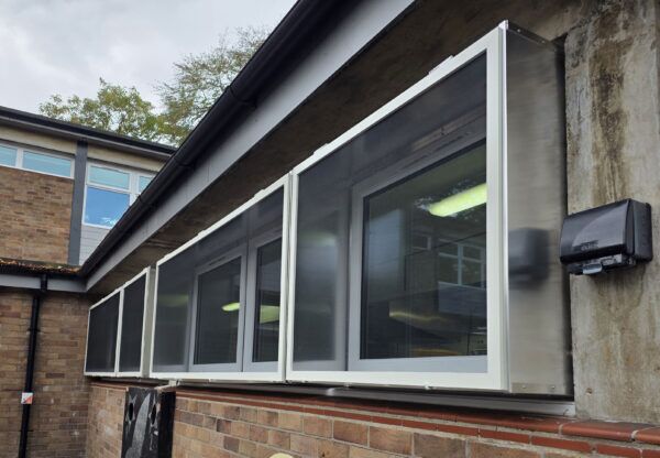 Canopy fly screens installed canopy fly screens installed on outward opening windows