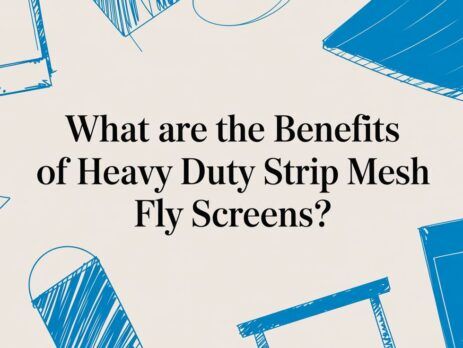 Illustrated title card: What are the Benefits of Heavy Duty Strip Mesh Fly Screens?